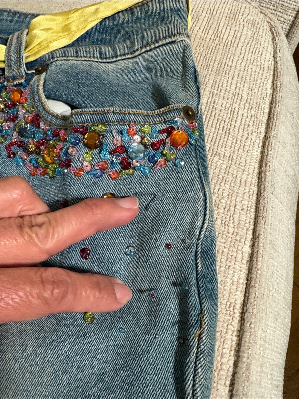 Jeans - Sz 10P - Multi Color  Rhinestones - Picture 16 of 17